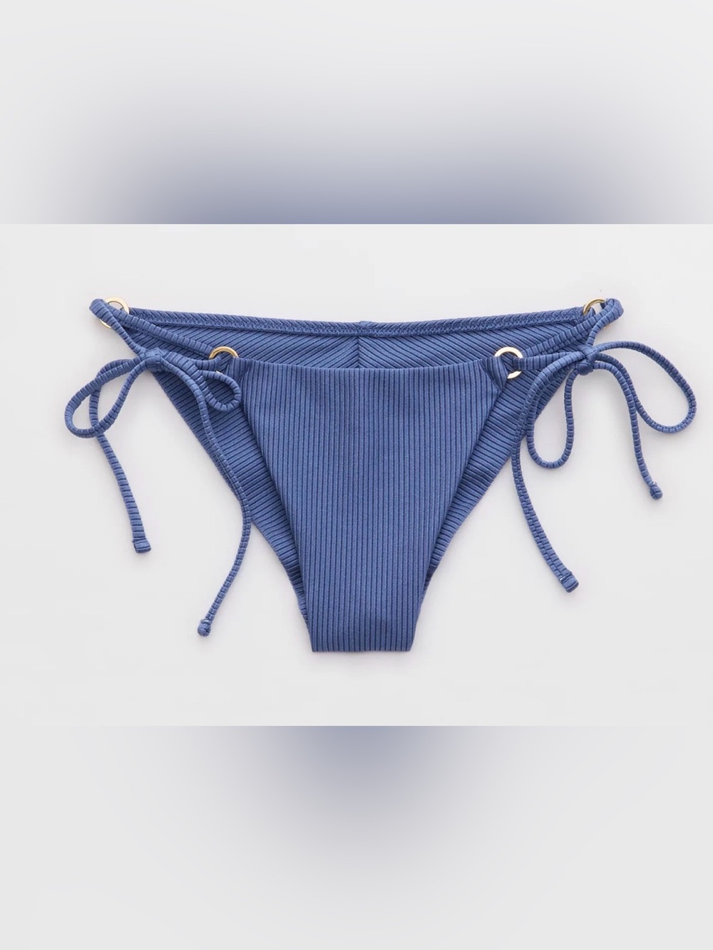NWT Aerie Shine Rib Cheekiest Tie Bikini Bottoms Size M